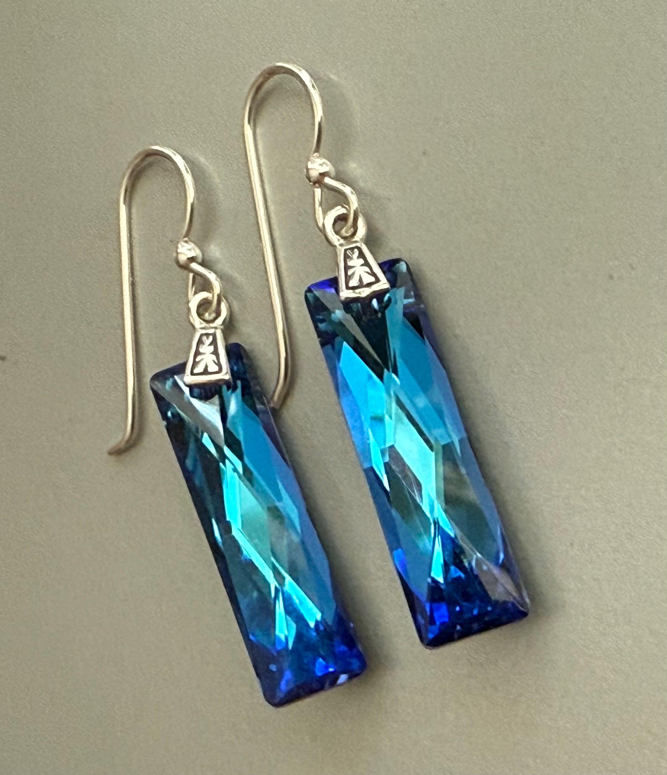 Orecchini Pendenti A Barra In Argento 925 Placcato Rodio: Stile Europeo Con Chiusura Francese, Lunghi 32 Mm, Eleganti E Antiappannamento - 3