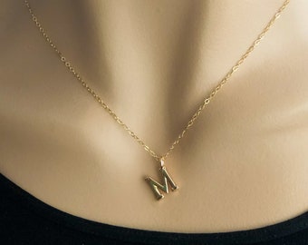 14K gouden eerste ketting, gepersonaliseerde naamketting, sierlijke briefketting, cadeau voor moeder, vrouwgeschenken, gepersonaliseerde sieraden