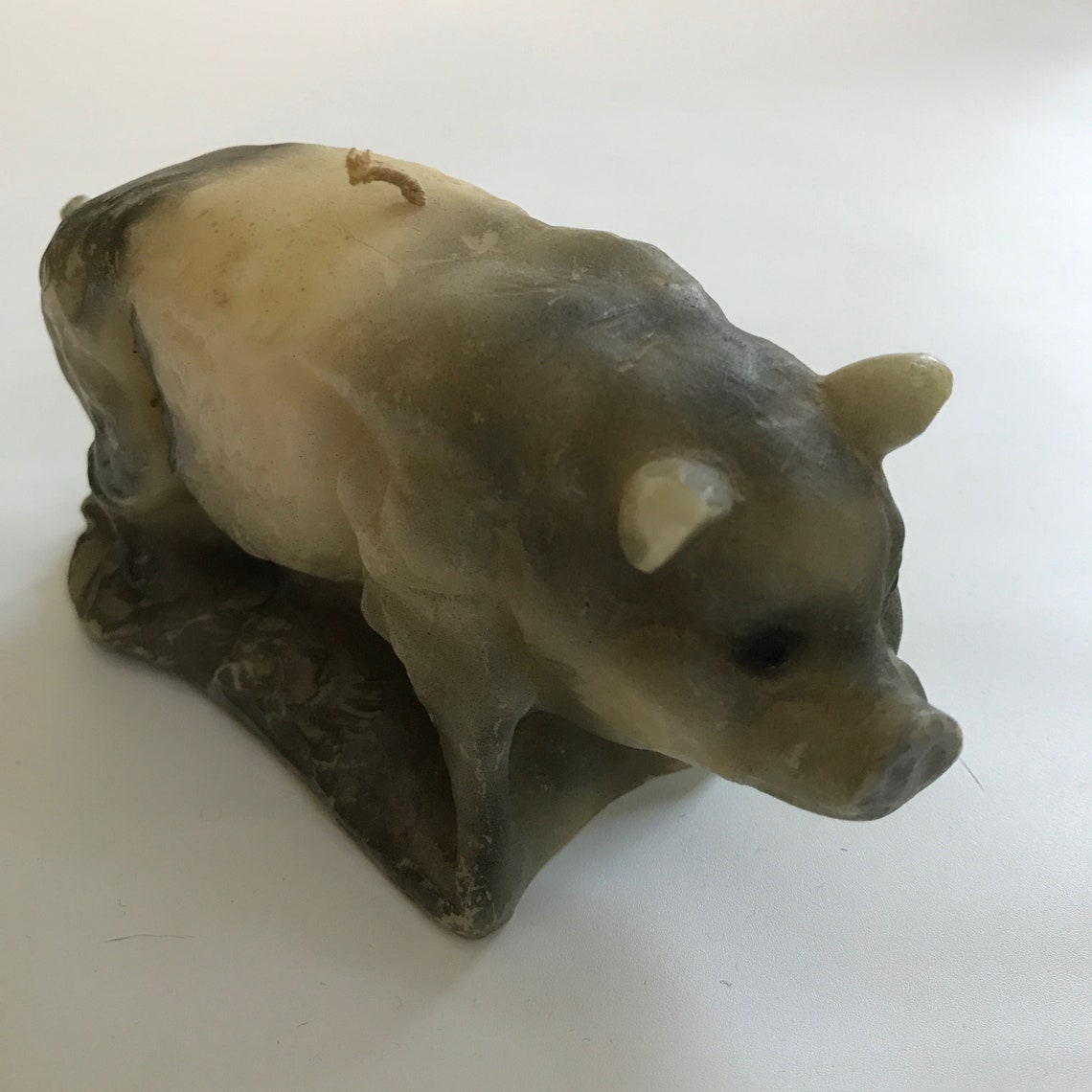 Collectible Molded Wax Pig Candle Unused Vintage Pig Themed Etsy