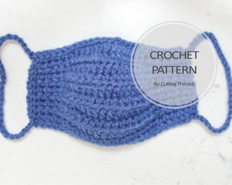 Crochet Pattern FACE MASK by Cutting Threads Face Mask Crochet Pattern