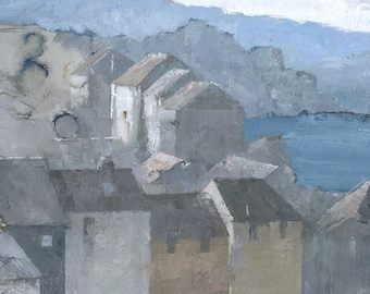 Fowey Original Painting, Cornish Harbour Town Art