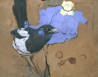 Magpie Original Painting, Acrylic on Canvas