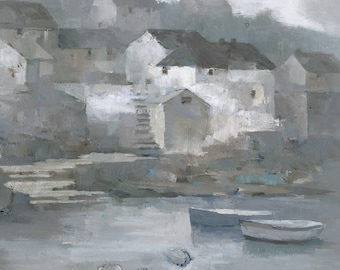 Coverack Cornish Harbour Original Painting