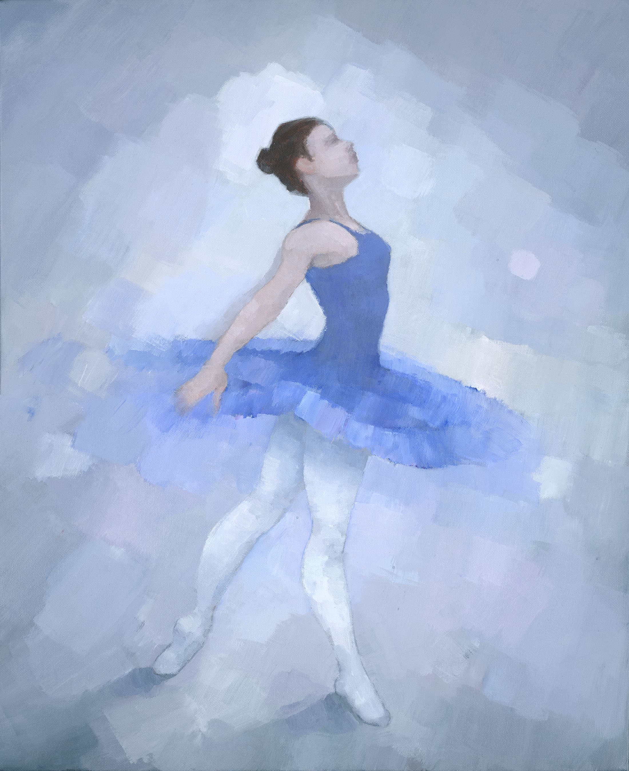 Blauwe ballerina impressionistisch schilderij Etsy Nederland