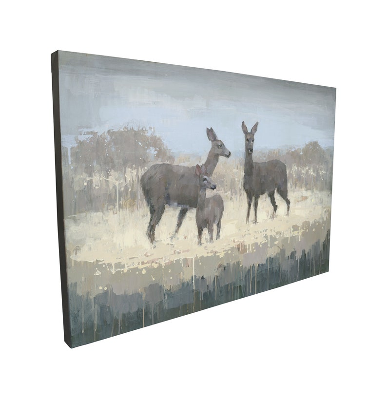 Deer Fawn Original Painting, Acrylic On Canvas Wildlife Art image 5