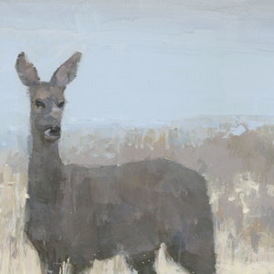 Deer Fawn Original Painting, Acrylic On Canvas Wildlife Art image 4