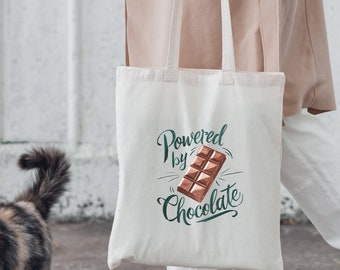 Cute Chocolate Bag Farmers Market Tote Bag Grocery Bag Cottagecore Clothing Chocolate Aesthetic Tote Chocolate Lovers Bag Chocolate Bar Bag