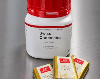 Reagent Bottle Chocolates, Scientist Lab Gift (100g)