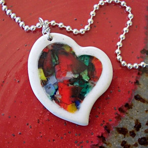 Ceramic and Glass Pendant image 1