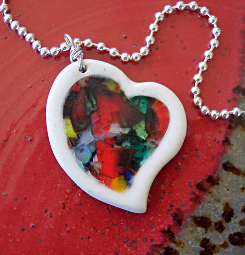 Ceramic and Glass Pendant image 1