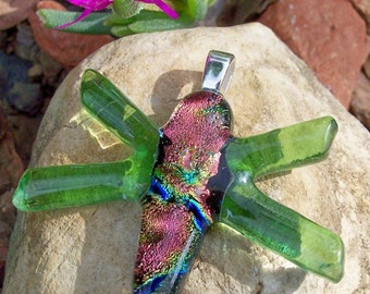 Fused Glass Dragonfly pendant