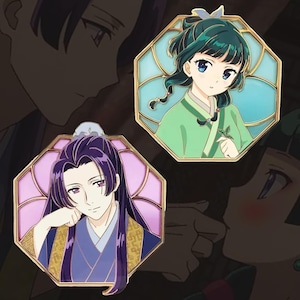 The Apothecary Diaries Maomao Enamel Pin, Jinshi Enamel Pin, Kusuriya no Hitorigoto Collectible Pin, Cute Anime Gift for Fans