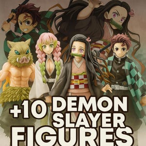 Demon Slayer Action Figure Set – Kamado Tanjirou, Zenitsu, Nezuko PVC Model Toys – Kimetsu no Yaiba Anime Figures – Manga Gift Idea