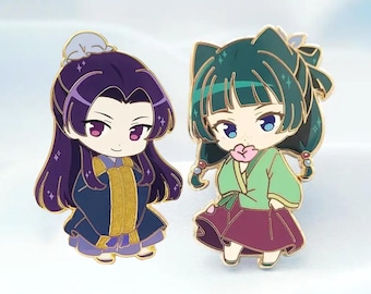 Maomao and Jinshi Hard Enamel Pin, The Apothecary Diaries Pins, Kusuriya no Hitorigoto Collectible Pins