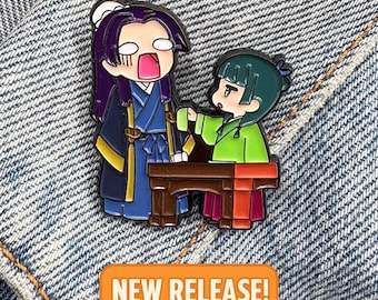 Jinshi and Maomao Enamel Pin – The Apothecary Diaries Kusuriya no Hitorigoto Anime Collectible