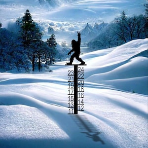 Bigfoot Metal Snow Ruler, Snow Depth Gauges 24 inch, Snowstick, Measure Snow, Snow Gauge, Snowflake, Yeti Bigfoot, Snow Tracker, Snowmobile