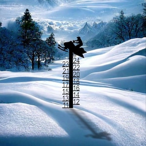Snowmobile Metal Snow Ruler, Snow Depth Gauges 24 inch, Snowstick, Measure Snow, Snow Gauge, Snowflake, Yeti Bigfoot, Snow Tracker