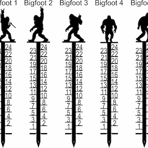 Bigfoot Metal Snow Ruler, Snow Depth Gauges 24 inch, Snowstick, Measure Snow, Snow Gauge, Snowflake, Yeti Bigfoot, Snow Tracker, Snowmobile