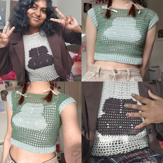 CROCHET PATTERN - the Miffy Top + Sweater / Crochet Mesh Top