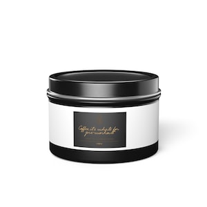 Tin Candles 8 oz Coconut Soy Scent No. 30 (fresh coffee)