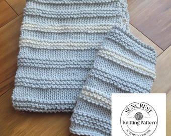 Handgebreide katoenen vaatdoek en theedoek: breipatroon voor beginners (pdf-patroon)