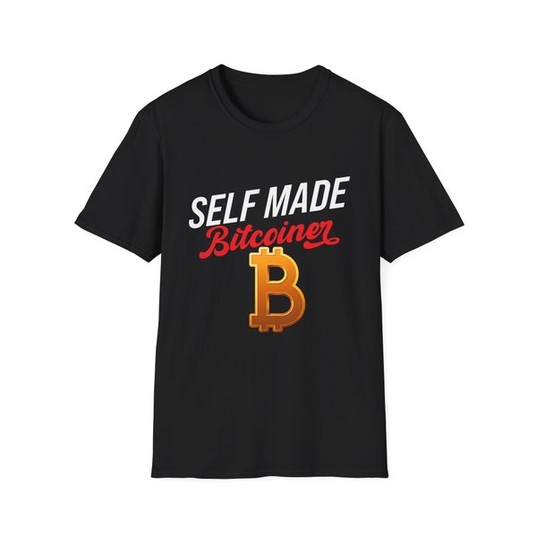 Self Made Bitcoiner- Crypto T-Shirt  with HODL on back (Bitcoin Fathers day Special)