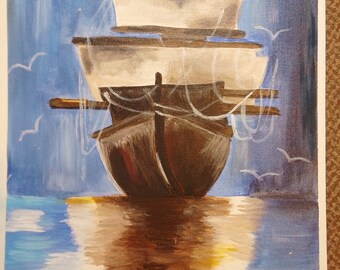 Belle peinture de bateau