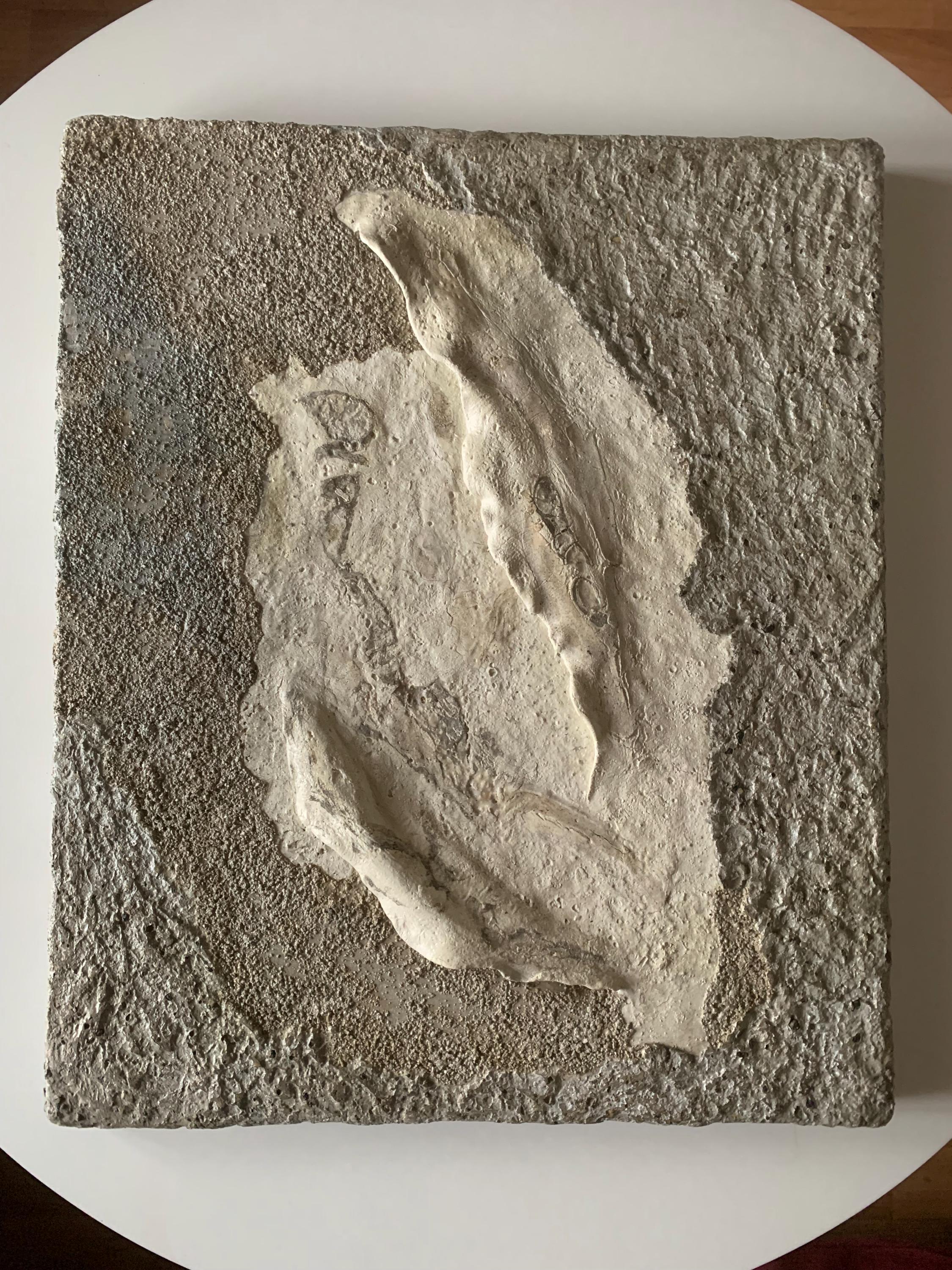 Image showcasing Textured Abstract Wall Panel - Vintage Concrete Sculpture for Modern ...