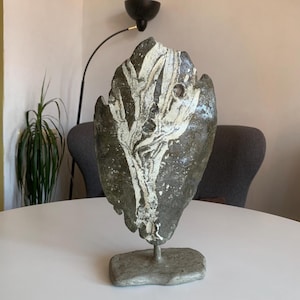 Textured Abstract Sculpture - Gift Idea for Art Lovers, Unique Handmade Housewarming Gift