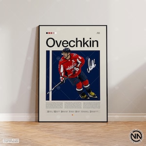 Alexander Ovechkin Poster, Washington Capitals Poster, NHL Poster, Hockey Poster, Sport Poster, Mid-Century Modern, Sport Schlafzimmer Poster