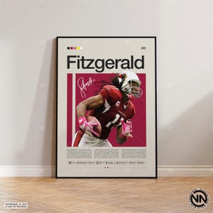 Larry Fitzgerald Poster, Arizona Cardinals Druck, NFL Poster, Sport Poster, NFL Fans, Football Poster, NFL Wandkunst, Sport Schlafzimmer Poster