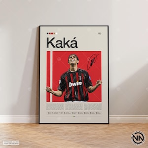 Kaka Poster, AC Milan Poster, Fußball Geschenke, Sport Poster, Fußballspieler Poster, Fußball Wandkunst, Sport Schlafzimmer Poster