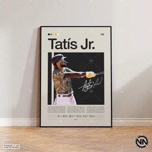 Cartaz de Fernando Tatís Jr., San Diego Padres, Impressões de beisebol, Cartaz de esportes, Presente de jogador de beisebol, Arte de parede de beisebol, Cartazes de quarto de esportes