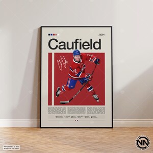 Pôster de Cole Caufield, pôster de Montreal Canadiens, pôster da NHL, pôster de hóquei, pôster de esportes, moderno de meados do século, pôsteres de quarto de esportes