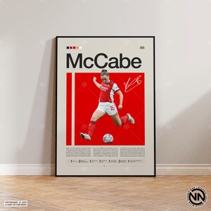 Katie McCabe Poster, WSL Poster, Waffenhalter Poster, Sport Poster, Fußballspieler Poster, Fußball Wandkunst, Sport Schlafzimmer Poster