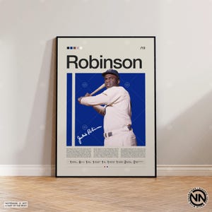 Pôster de Jackie Robinson, Brooklyn Dodgers, estampas de beisebol, pôster de esportes, presente de jogador de beisebol, arte de parede de beisebol, pôsteres de quartos esportivos
