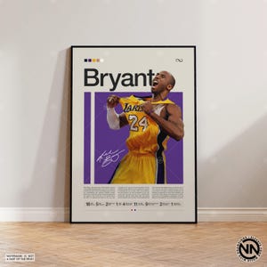 Kobe Bryant Poster, LA Lakers Poster, NBA Poster, Sport Poster, Mid Century Modern, NBA Fans, Basketball Geschenk, Sport Schlafzimmer Poster