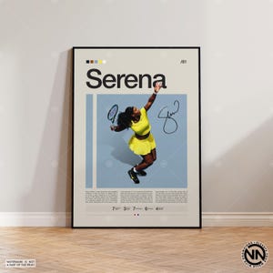 Pôster de Serena Williams, Pôster de Tênis, Pôster Motivacional, Pôster de Esportes, Arte Esportiva Moderna, Presentes de Tênis, Pôster Minimalista, Arte de Tênis