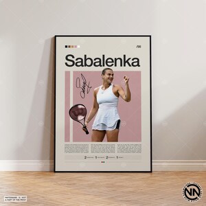 Aryna Sabalenka Poster, Tennis Poster, Motivationsposter, Sport Poster, moderne Sportkunst, Tennis Geschenke, minimalistisches Poster, Tenniskunst