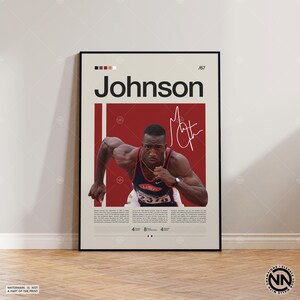 Pôster de Michael Johnson, Pôster de corrida, Impressões de atletismo, Pôster esportivo, Moderno de meados do século, Pôster motivacional, Pôsteres esportivos para quarto