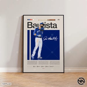 Jose Bautista Poster, Toronto Blue Jays, Baseball Drucke, Sport Poster, Baseballspieler Geschenk, Baseball Wandkunst, Sport Schlafzimmer Poster