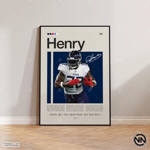 Derrick Henry Poster, Tennessee Titans Poster, NFL Poster, Sport Poster, NFL Fans, Football Poster, NFL Wandkunst, Sport Schlafzimmer Poster