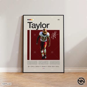 Pôster de Sean Taylor, pôster de futebol americano de Washington, pôster da NFL, pôster esportivo, fãs da NFL, pôster de futebol americano, arte de parede da NFL, pôsteres esportivos para quarto