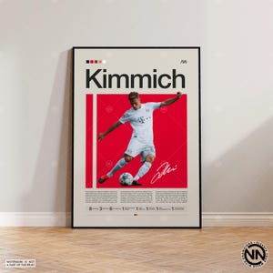 Joshua Kimmich Poster, Bayern München Poster, Fußball Geschenke, Sport Poster, Fußballspieler Poster, Fußball Wandkunst, Sport Schlafzimmer Poster