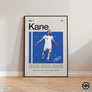 Harry Kane Poster, Englischer Fußballer, Fußball Geschenke, Sport Poster, Fußballspieler Poster, Fußball Wandkunst, Sport Schlafzimmer Poster