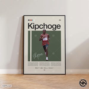 Eliud Kipchoge Poster, Laufposter, Leichtathletik Drucke, Sport Poster, Mid-Century Modern, Motivationsposter, Sport Schlafzimmer Poster