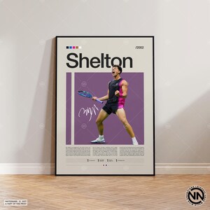 Ben Shelton Poster, Tennisposter, Motivationsposter, Sportposter, moderne Sportkunst, Tennisgeschenke, minimalistisches Poster, Tenniskunst