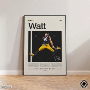 TJ Watt Poster, Pittsburgh Stealers Poster, Pittsburgh Fan, NFL Poster, Sport Poster, Football Poster, NFL Wandkunst, Sport Schlafzimmer Poster