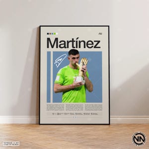 Emiliano Martinez Poster, argentinischer Fußballer, Fußball Geschenke, Sport Poster, Fußballspieler Poster, Fußball Wandkunst, Sport Schlafzimmer Poster