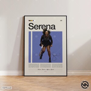 Pôster de Serena Williams, Pôster de Tênis, Pôster Motivacional, Pôster de Esportes, Arte Esportiva Moderna, Presentes de Tênis, Pôster Minimalista, Arte de Tênis